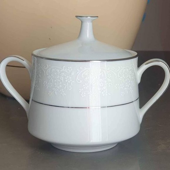 NORITAKE TAHOE 2585 Cup & Saucer Set of 3 with 1 sugar pot - Excellent Condition - Picture 9 of 9